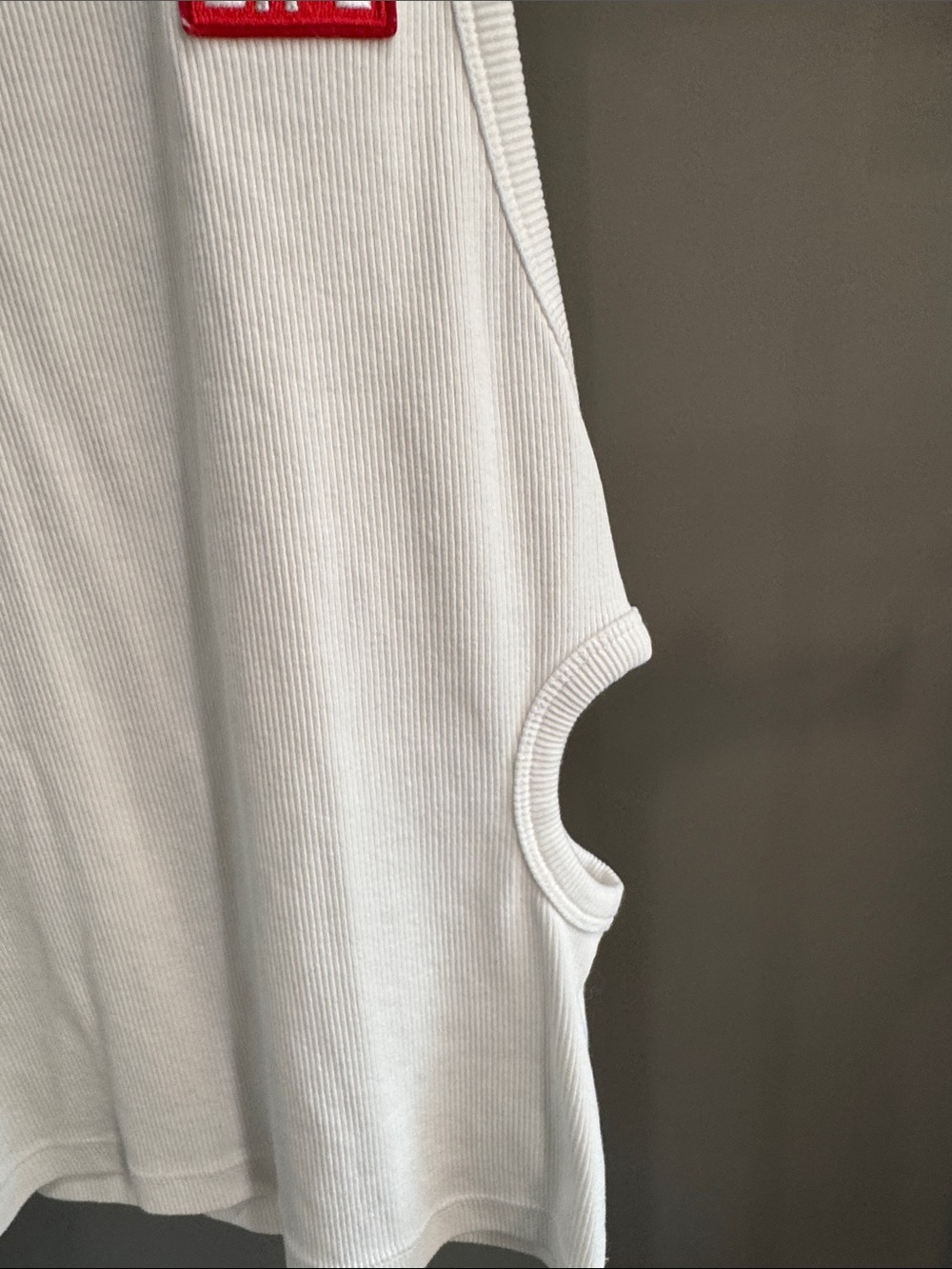 White Ribbed Tank Top - Picture 4 of 6